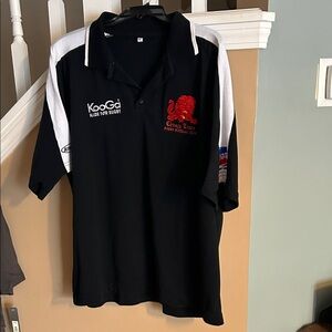 Kooga Black and White Rugby Polo Shirt